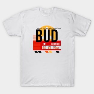 Budapest (BUD) Airport // Sunset Baggage Tag T-Shirt